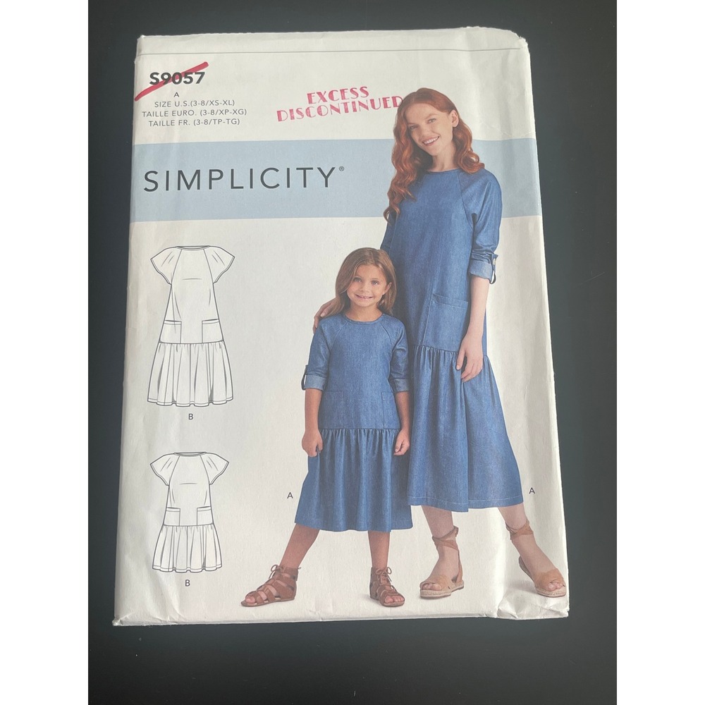 00529 - Simplicity S9057 Dress Sewing Pattern‎ Women Child Sizes US 3-8 XS-XL